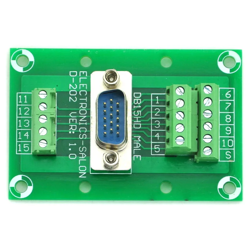 

ELECTRONICS-SALON D-SUB DB15HD, наружная плата с наружной резьбой, DSUB.