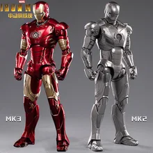 

Disney Marvel Iron Man MK2 MK3 MK4 MK5 MK6 MK7 Gift box Action Figure Ironman Mark 2 Avengers Tony Stark Legends Toys Doll Model
