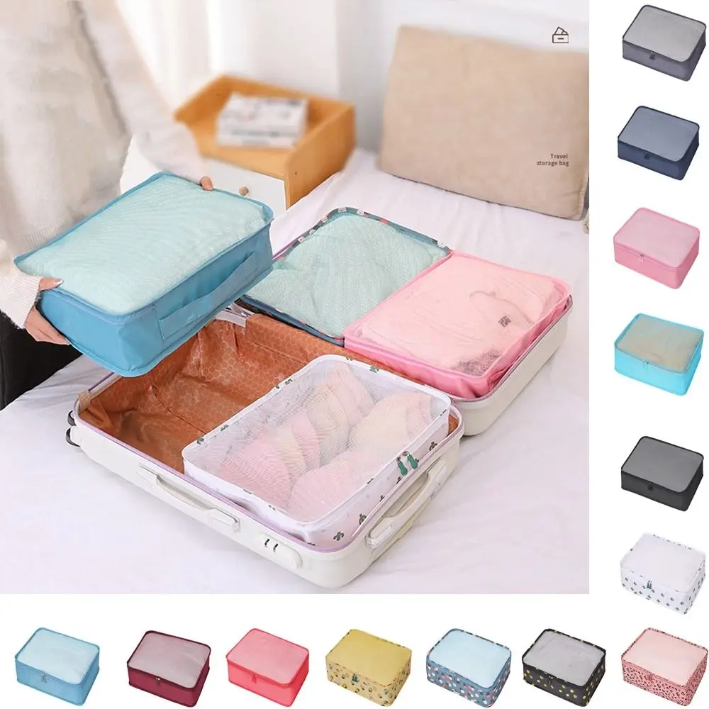 Travel Bag Suitcase Clothes Storage Organizer Large Capacity Mesh Bag Portable Luggage Organizers Travel Clothing Storage Bag 3