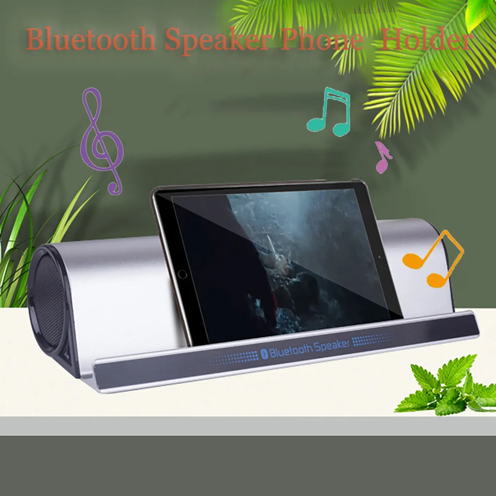 New Phone Tablet Stand Holder with Wireless Bluetooth Speaker Bass