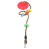 The Swing Disc Seat Climbing Rope with Platform and Colorful Toy Outdoor Carabiner Bell Attachment Kid Plastic Recreation 3
