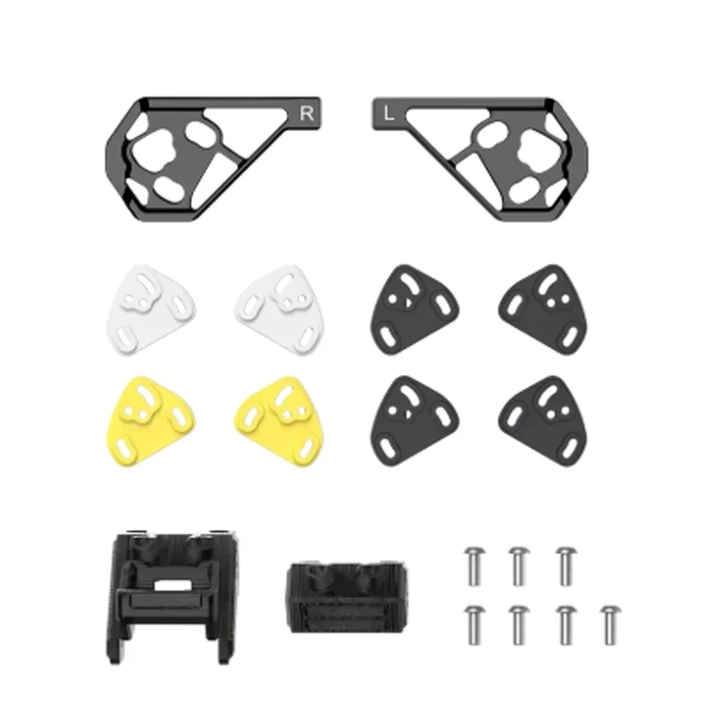Bras et supports moteur du kit FlyFishRC Volador II, visserie incluse pour assemblage course FPV.