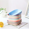 Wheat Straw Plate Lightweight Plastics Plate  Fruits Plate Reusable Tableware for Kids Toddlers Adults Multi-color 4