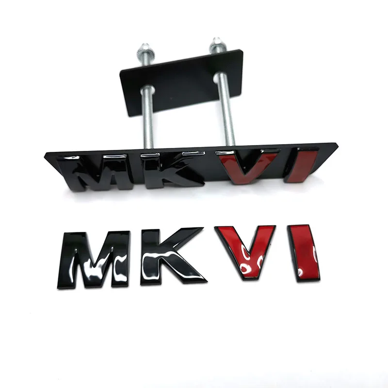 성격 자동차 스티커 광택 블랙 MKVI 뒷문 후면 엠블럼 MK 4 자동 로고 골프 4 그릴 배지