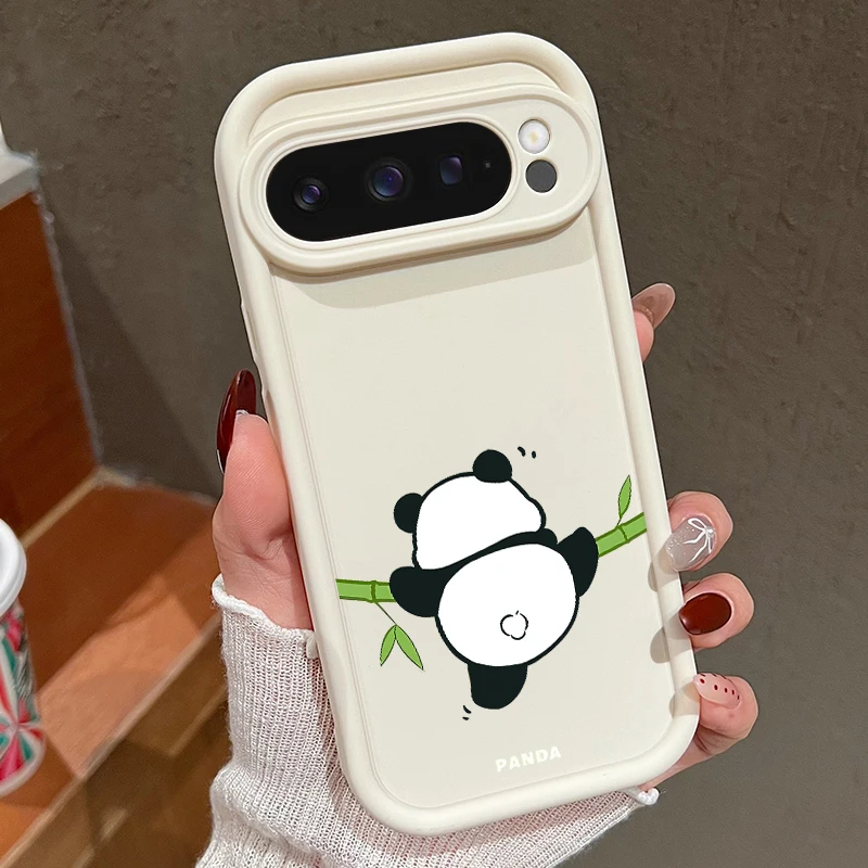 Cartoon Panda Pattern Shockproof Silicone Phone Case - Soft TPU Cover