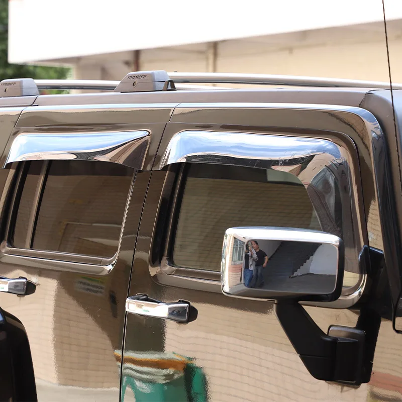 ABS Plastic Exterior Visor Vent Shades Window Sun Rain Guard Deflector For  Hummer H2 H3 2003-2009 Car Accessories - AliExpress