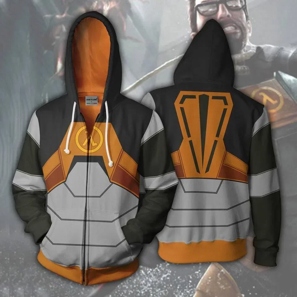 

Худи с 3D принтом Доктор Гордон Фримен для игры Half-Life куртка для мужчин весенне-осеннее пальто Топы Косплей Костюм Рождественский подарок
