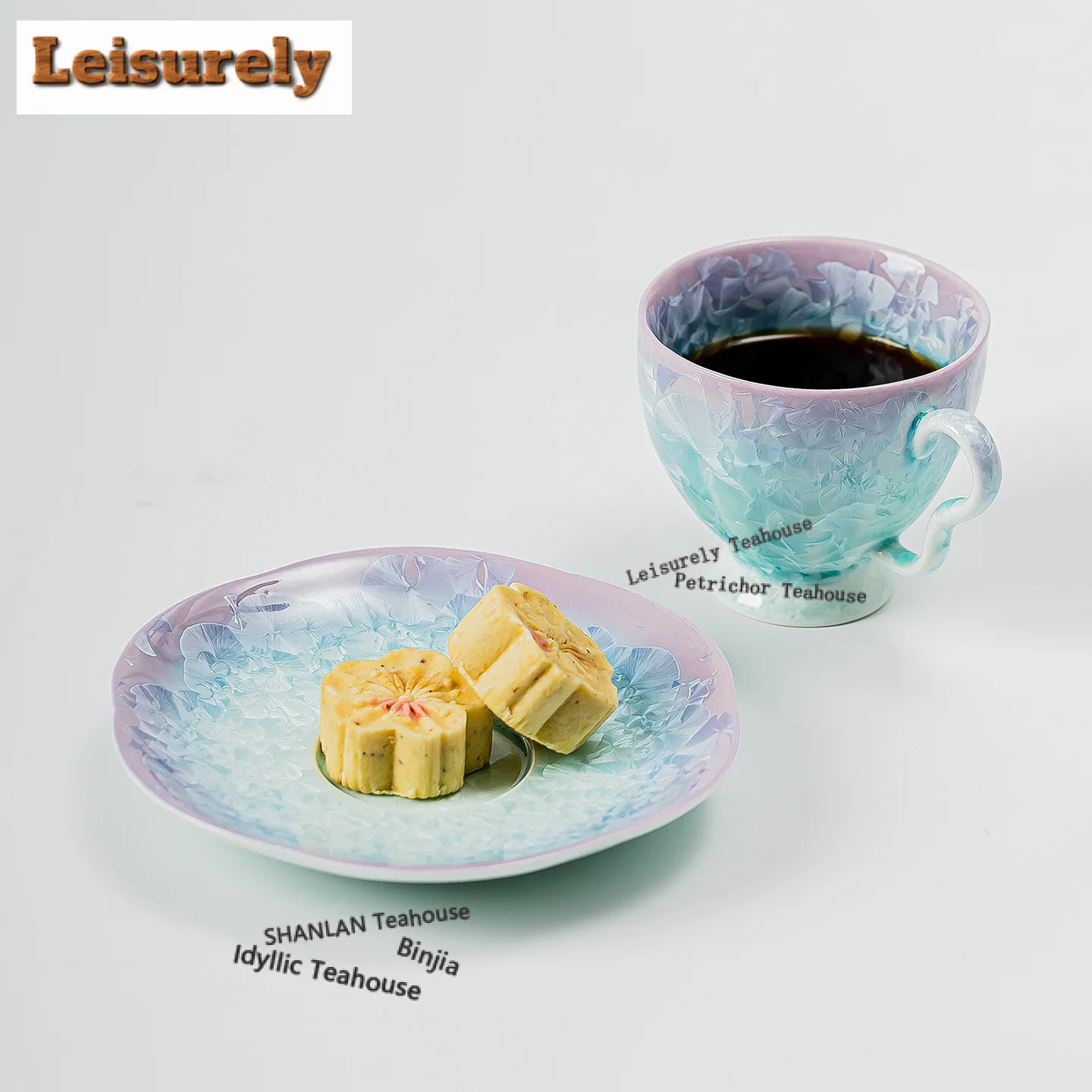 Kiln Fambe Crystal Glaze Coffee Mug With Plate Couple Handgrip Cups Afternoon Tea Mug Cup Saucer Kit Office Water Cup Teaware