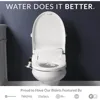 Electric Bidet Toilet Seat, Warm Water with Air Dryer, Heated Seat with Slow Close Lid, Remote Control, Elongated White 2