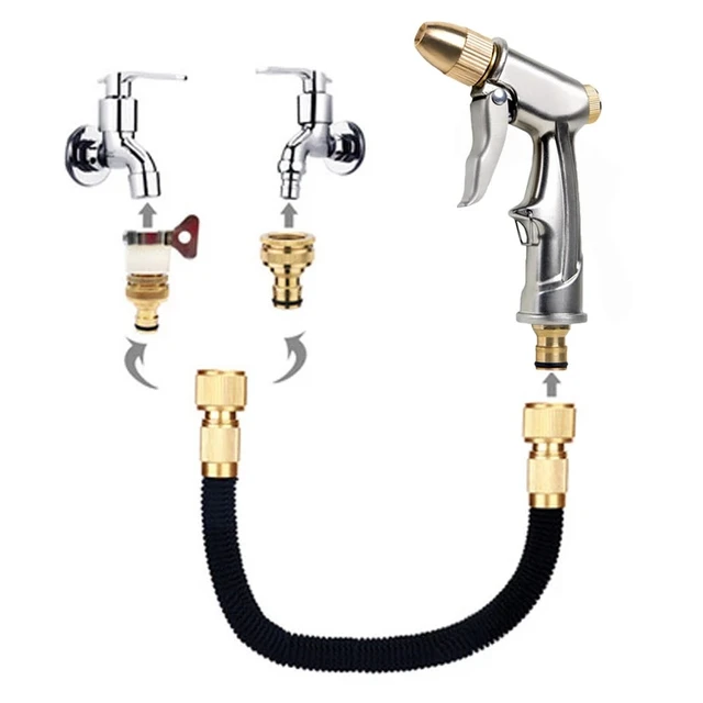 Kerti Vízpisztoly Minden Fémlemez Tömlő Fúvóka Öntözők Autómosó Szerszámok Nagynyomású Vízpermet Pisztolyok - Image 2