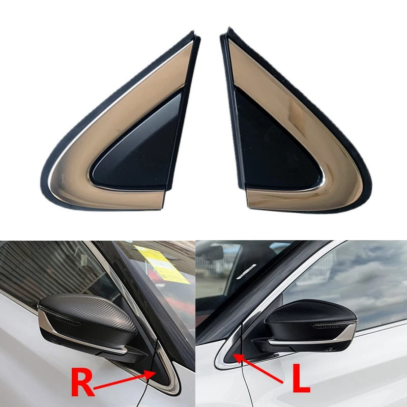 Car Exterior Rearview Mirror Door Trim Cover Front Window Triangle