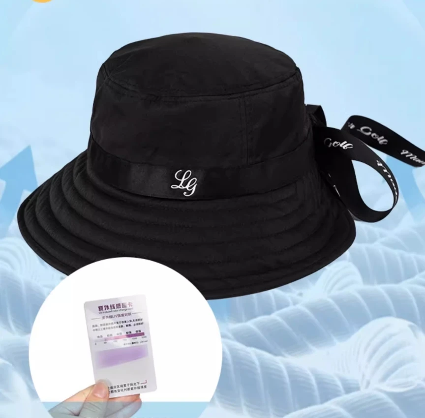 Ladies golf hat breathable sunscreen outdoor fisherman hats women sports golf cap with ribbon