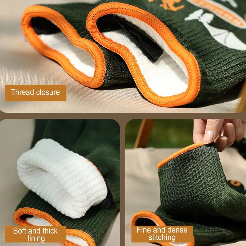 Insulated Gloves Anti-Slip Wear-resistant Wrist Extension Warm Work Gloves For Outdoor Skiing Camping Bbq Tool Snow Skiing Glove