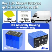 Nouvelles cellules LiFePO4 3.2V 360Ah pour système solaire 48V DIY, idéales pour véhicules électriques, bateaux et camping, sans taxes. 6
