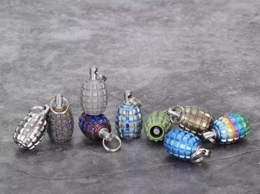 

Titanium Begleri Knife Lanyard Beads Keychain Decoration DIY EDC Tool Pendant