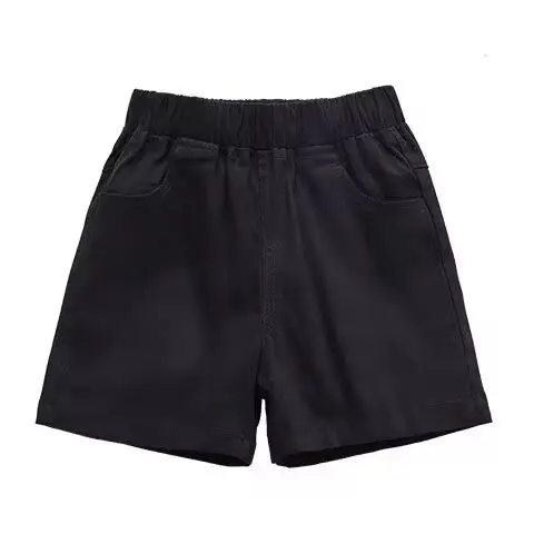 1 to 8 Years Summer Cotton Clothes Boy & Girls Shorts Solid Color Elastic Waist Children Short Casual Pants Youth Student School