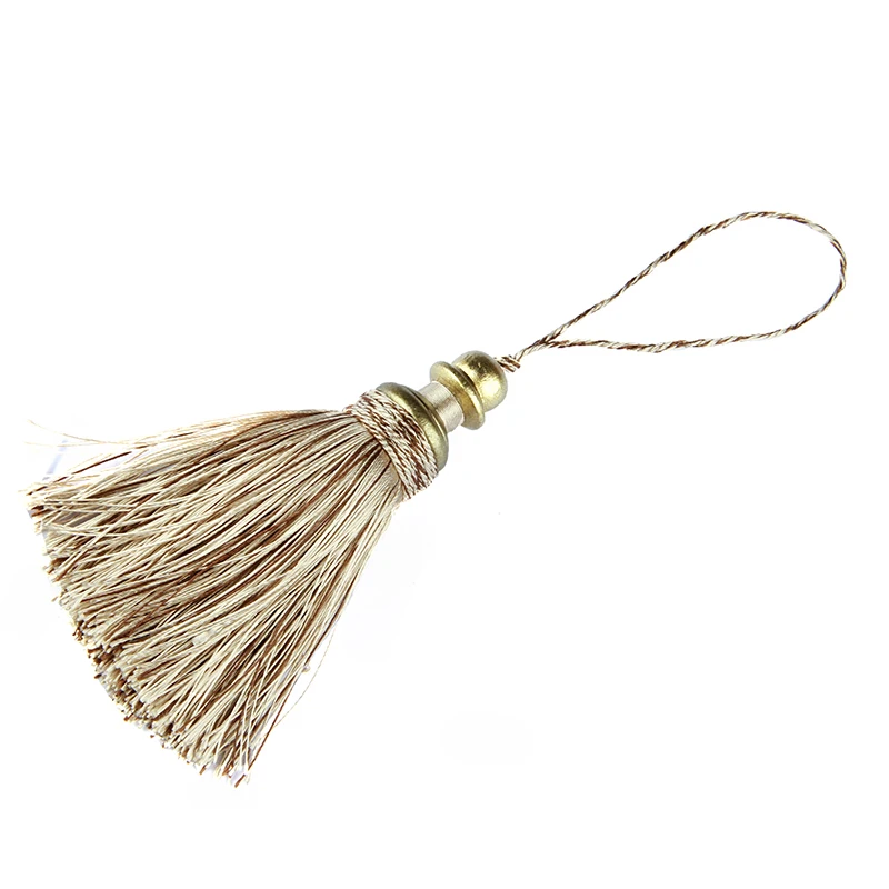 Golden Tassel Fringe Decorative Silk Rope for Home Decor and DIY Crafts