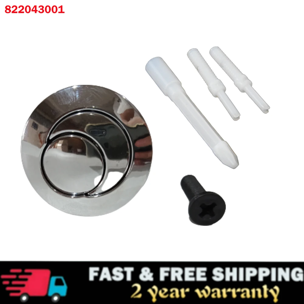 For ROCA Cistern D2D Dual Flush Push Button Half Moon Threaded Push Rods Short Body Chrome AH0001800R 822043001