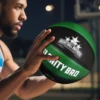 High Quality Black Green Size5/6/7 PU Competition Basketball In&Outdoor Standard Ball Men's&Women's Dribbling Training Ball Team