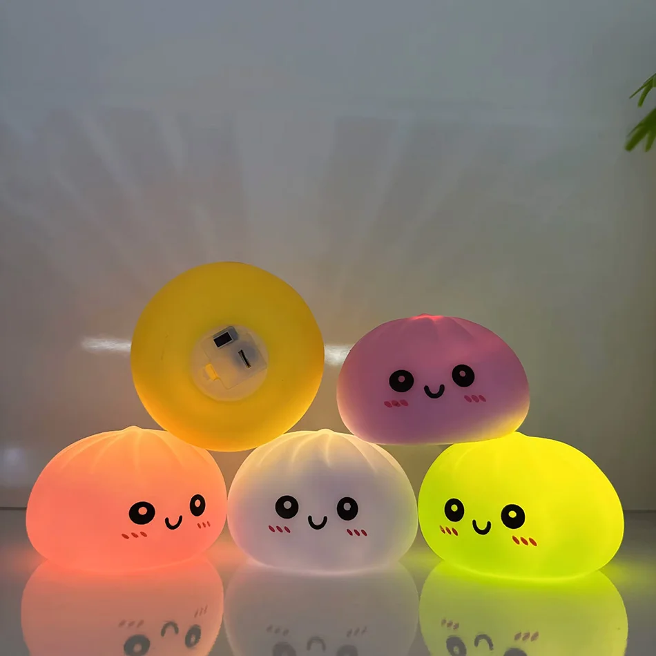Luminous Dumpling Stress Relief Fidget Toy - Night Light & Desktop Decoration Gift