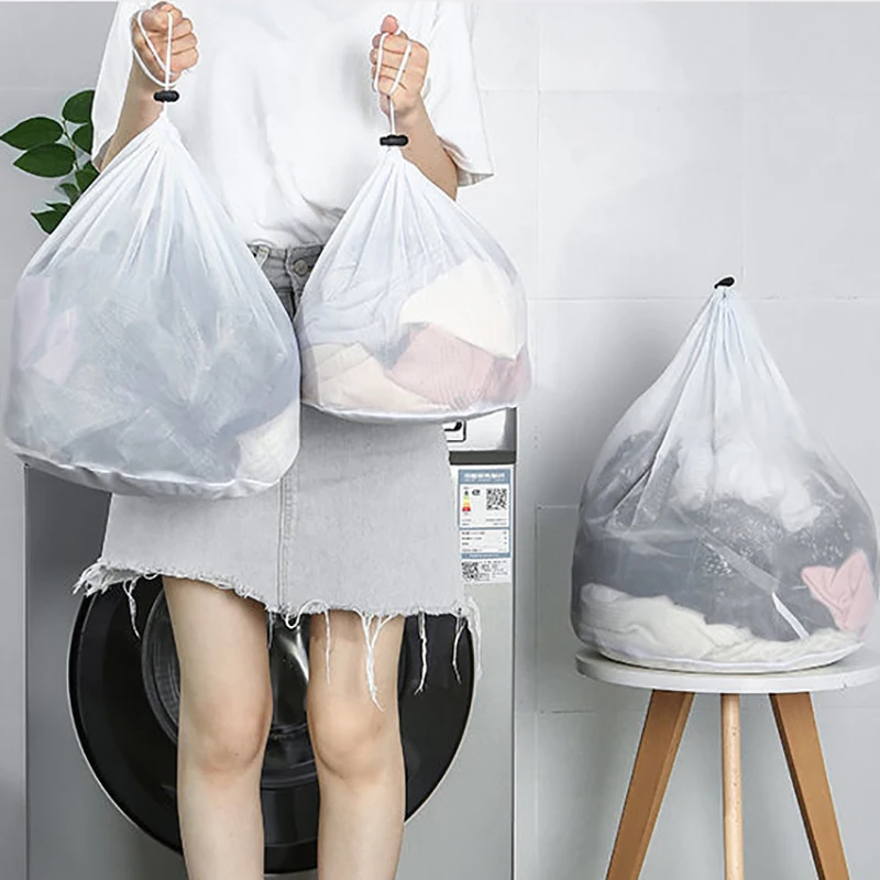Large Washing Laundry Bag Mesh Organizer Net Dirty Bra Socks Underwear Shoe Storag Wash Machine Cover Clothes 3