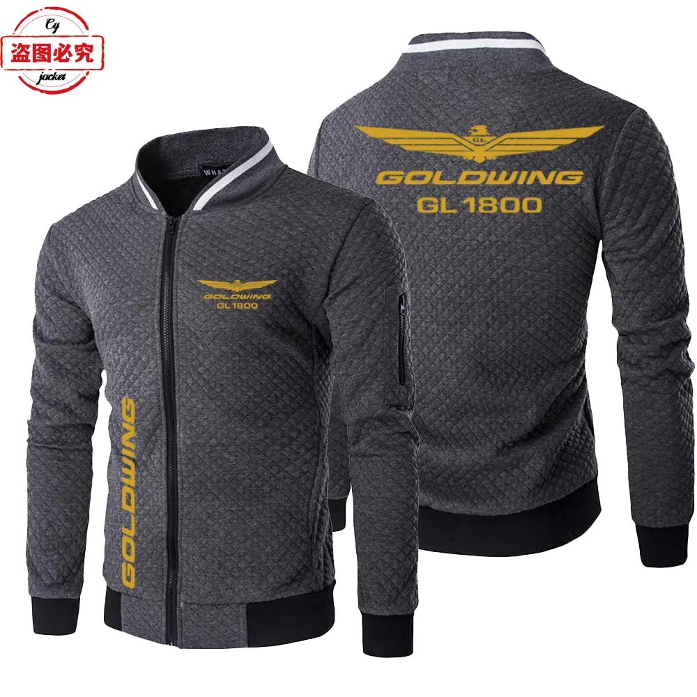 Gold Wing 1800 Motorcycle Logo Motorcycle Jacket Loose Long Sleeve Men's Top Stand-up Collar Jacket Cycling Suit Group Suit 5