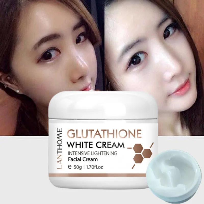 Crema facial de glutatión suave para blanquear la piel, loción facial de 1,76 Oz para apretar la piel, restaurar la elasticidad, nutrir y limpiar