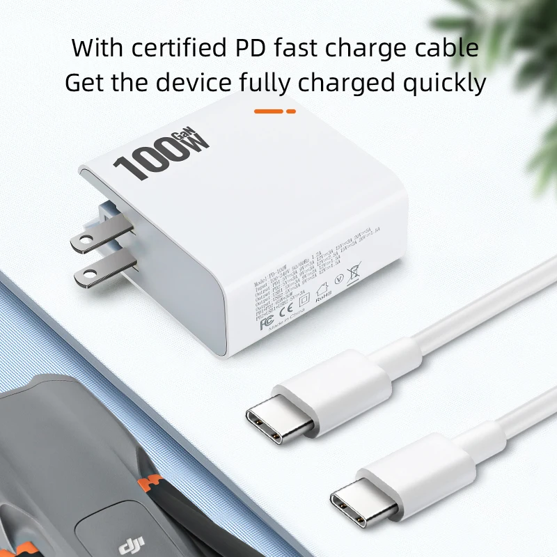 Description Picture 6 of itemDrone Charger Head For DJI AIR 3 PD 30W 65W 100W Charger Type C Fast QC3.0 USB Rechargeable Battery Cable For MINI 3/3 PRO Acc
