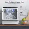 Portable Countertop Dishwashers Blitzhome Compact Dishwashers with 5 L Built-in Water Tank & Inlet Hose 5 Washing Programs 4