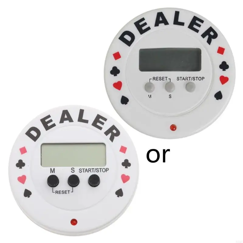 Casino Tournament Timer Professional Digital Dealer Timer Plastic Chips Game Accessories Easy to Use