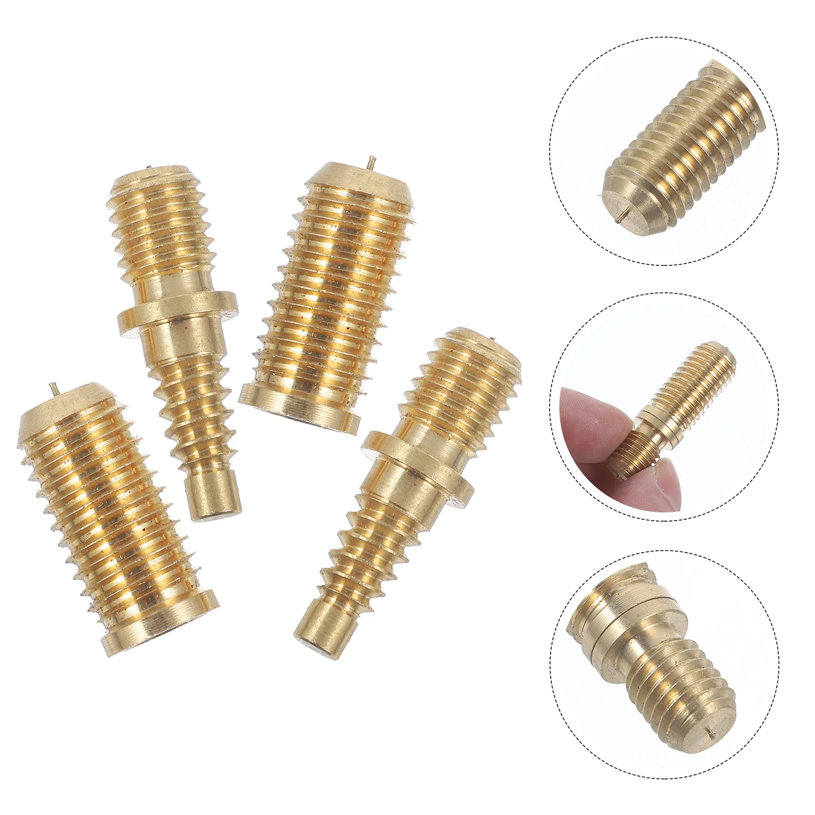 

2 Sets Billiard Cue Screws Pool Accessories Repairing Connector Joint Connecting Copper Parts