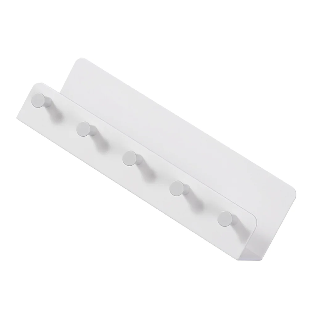 White Key Holder Multi-function Wall Shelf Storage Keys Hanger Wall-mounted Rack Pp Decorative Hook Household 5