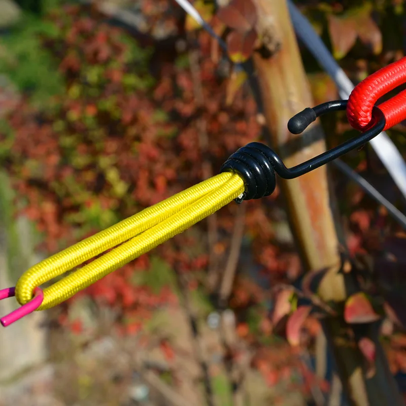 Tent Elastic Rope Cord with Hook Camping Tent Fixation Elastic Stretch Rope Accessories 5/10pcs