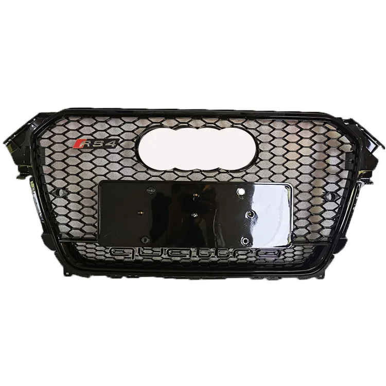 

Hot Sale Auto Parts A4 Refit To RS4 B8.5 Body Kit Honeycomb Mesh Grille with Quattro for RS4 Grill 2013-2015