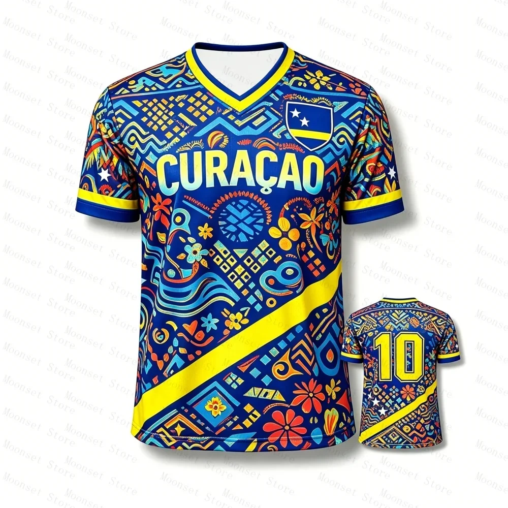 2026 New Speedy Curacao National Team Football Shirt, Sports Competition Training, Outdoor Men's Clothing