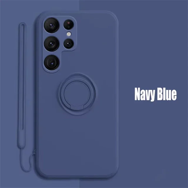 Magnetic Ring Holder Liquid Silicone Phone Case