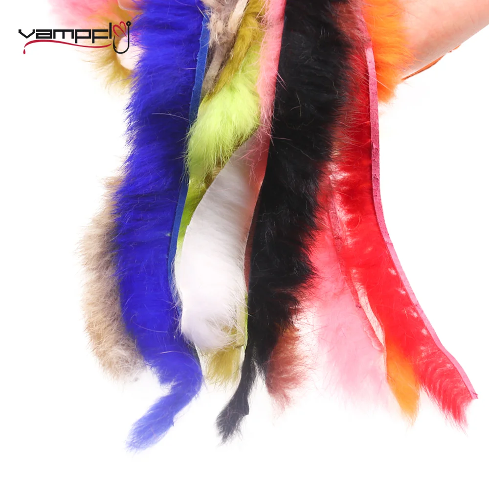 2Pcs Hare Rabbit Zonker Strips Fur Streamer Wolly Bugger Fly Leging Materiale Salmone Steelhead Trota Fishing Lure Bait Accessorio