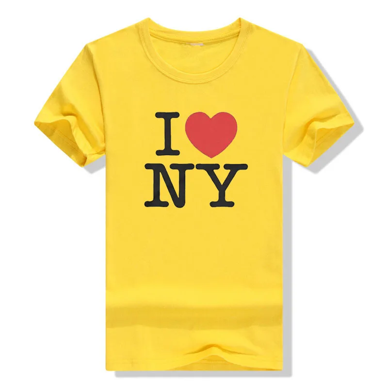 I Love NY Women's Men's Unisex Tee Tops I Love New York T-Shirt Sayings Quote Letters Printed Outfits Streetwear Style