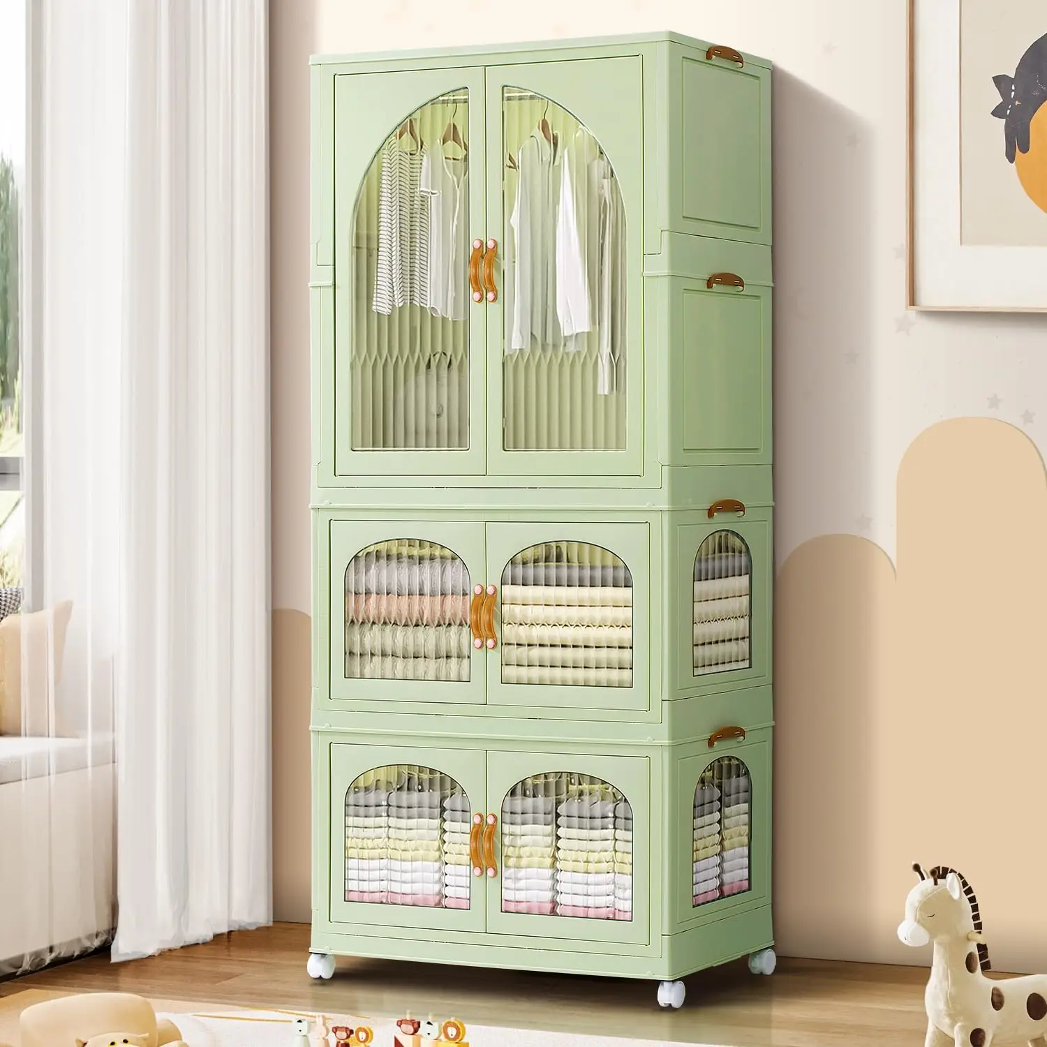 

Портативный детский шкаф, детский гардероб, складной пластиковый большой шкаф для детской одежды, шкаф для спальни, детский шкаф, комод для малышей