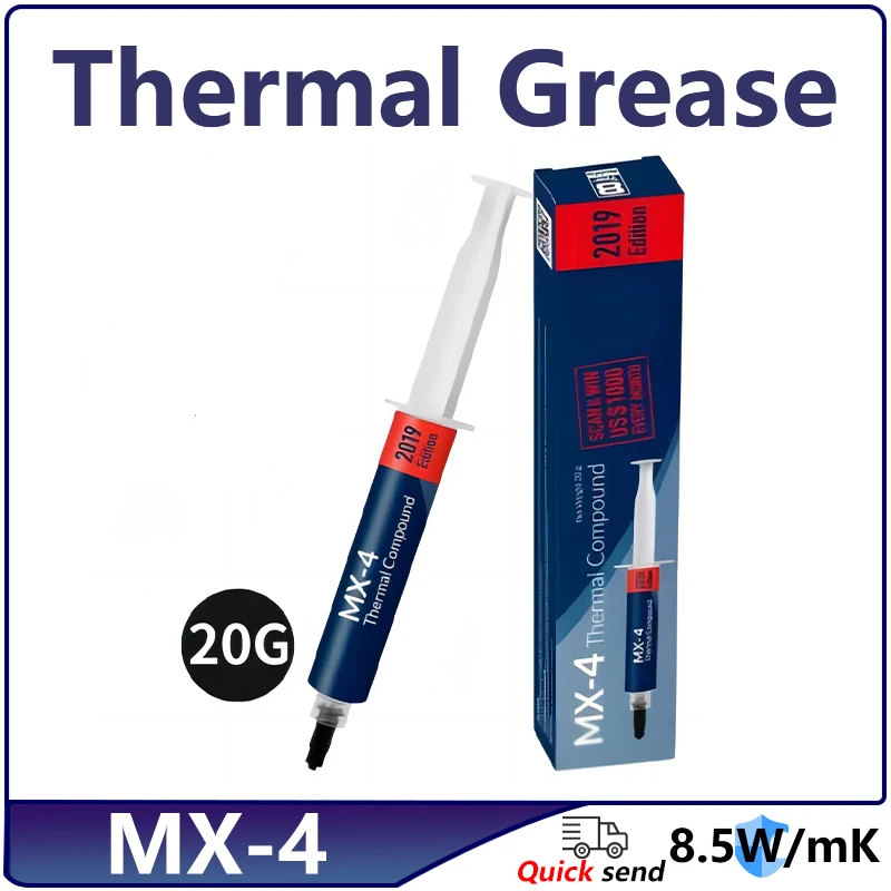 MX-4 Thermal Paste Thermal Glue 8g/20g 8.5W/M-k For CPU GPU Printer HeatSink Cooling