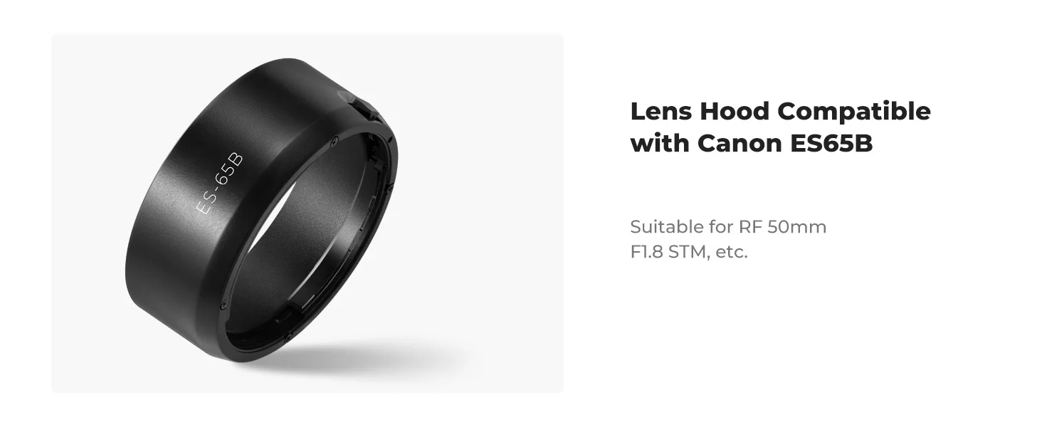 K&F CONCEPT Gegenlichtblende mit Bajonettanschluss und Reinigungstuch für Canon-Objektive, Reversibel Aufsteckbare Kamera-Objektivblende als Ersatz – Detail 9
