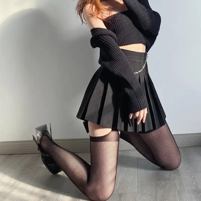 4 Reggicalze Sexy Donna Con Autoreggenti - Nere In Nylon/Spandex | Taglia Unica Per Look Sensuale