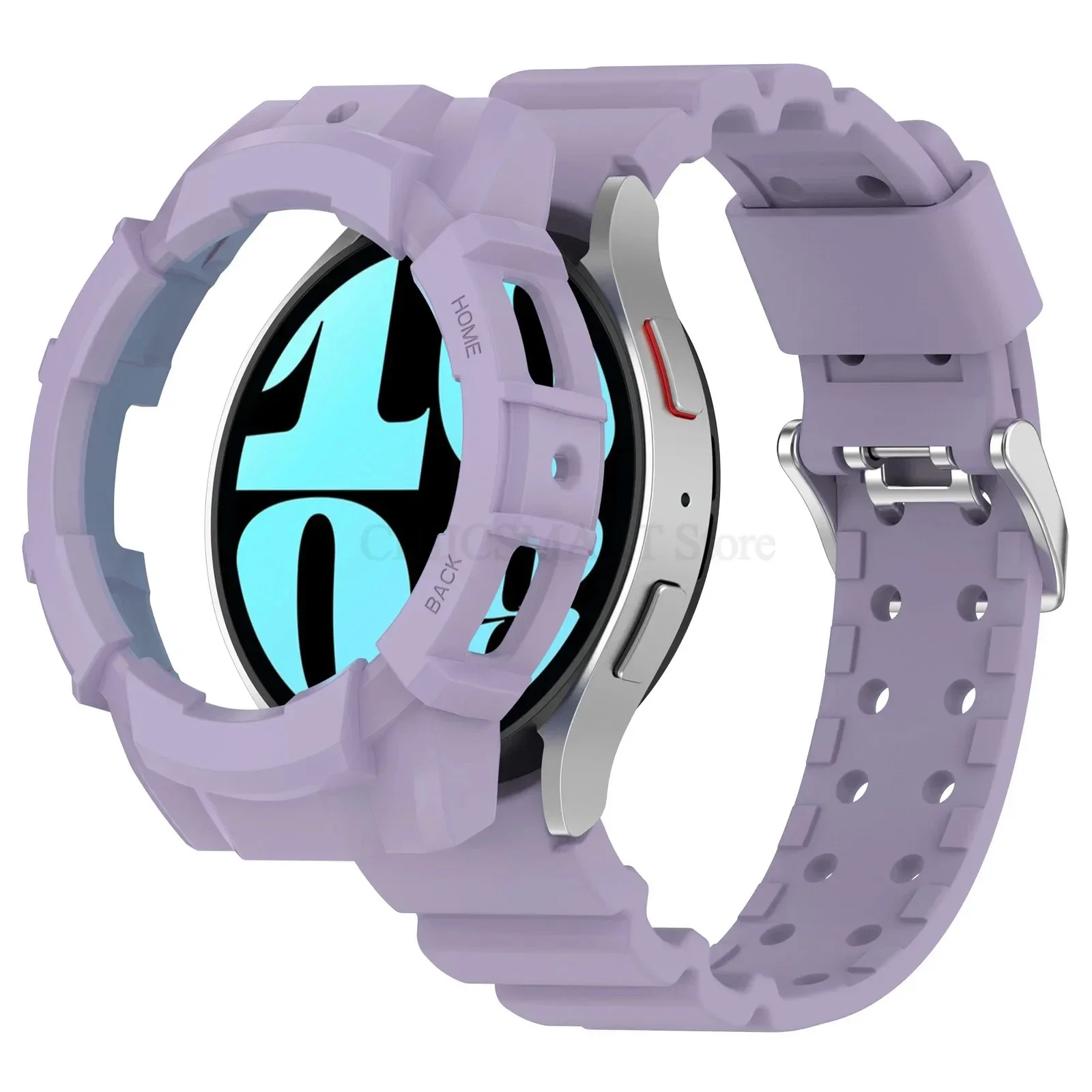 Durable Sports Silicone Armor Case & Band for Samsung Galaxy Watch - Protective Cover & Strap Accessory