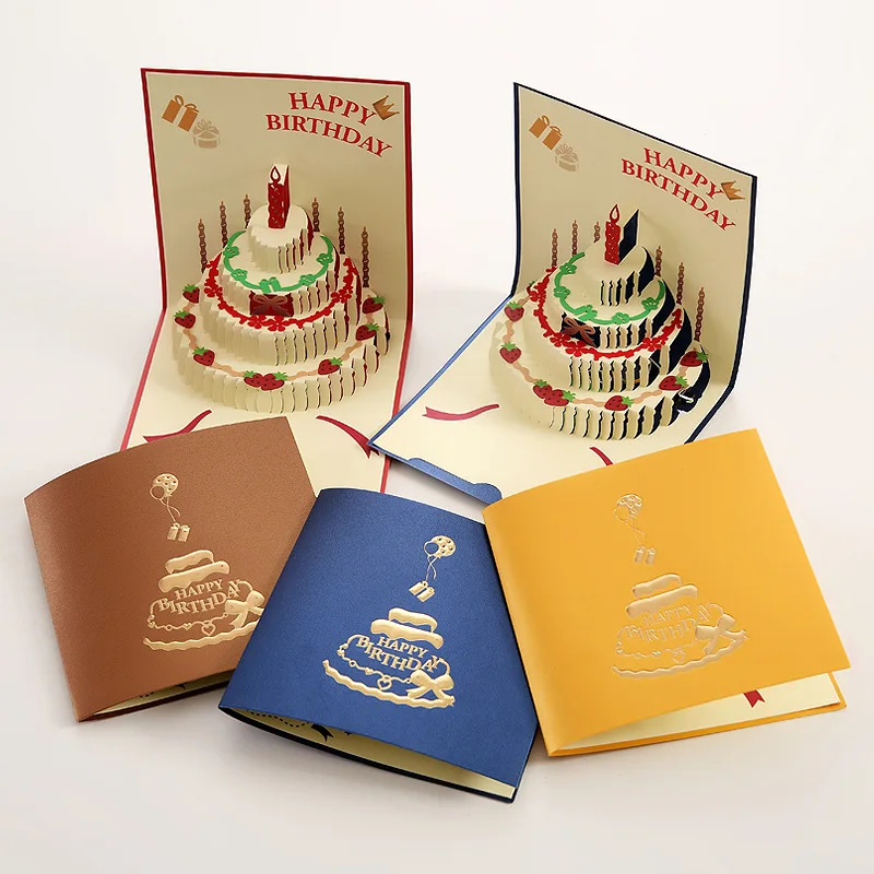 Musical greeting cards 3D Pop Up Gift Card with Led Music Gift Cards with Envelope Wedding Decorations for Tables