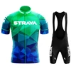 Strava pro equipe conjunto camisa de ciclismo roupas verão bicicleta estrada camisas terno bib shorts mtb ropa maillot