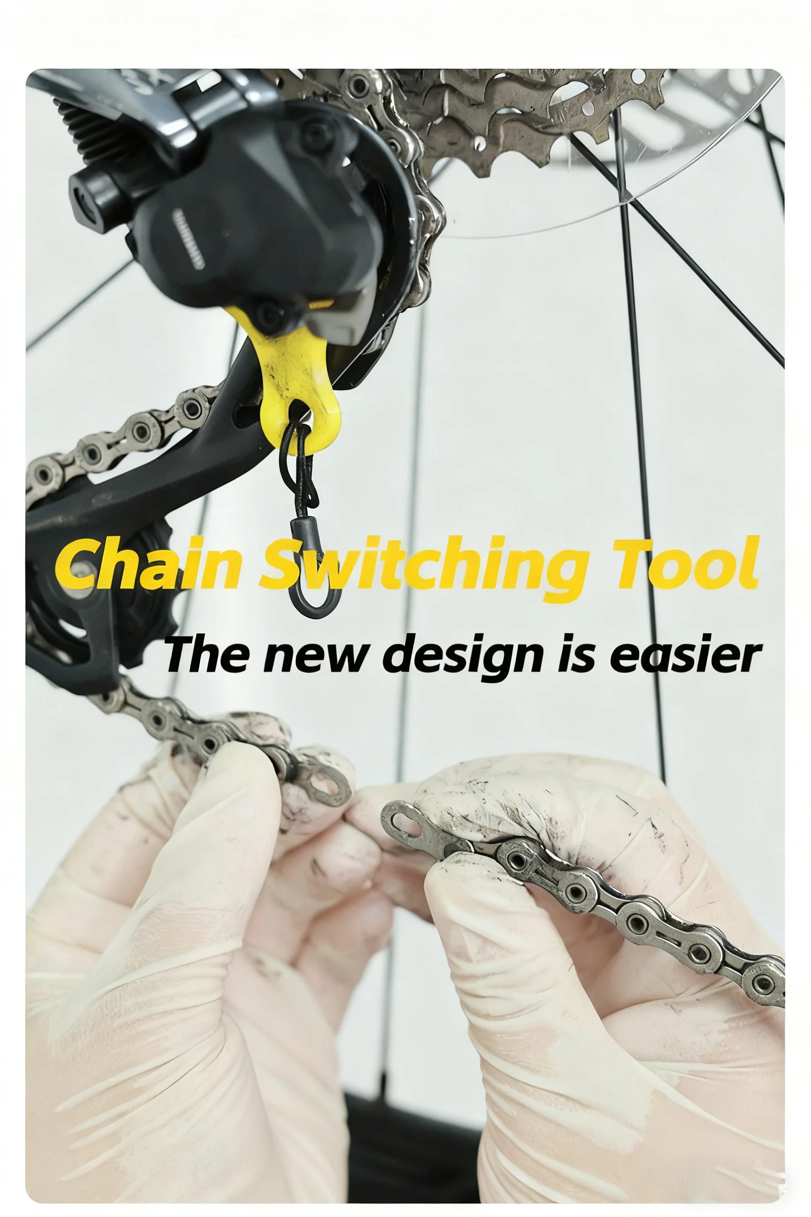 Walosphy Tragbare Fahrradkette Stabilisator Rennrad Schaltwerk Stabilisator MTB Kettenstabilisator Fahrradreparaturwerkzeug – Detail 4