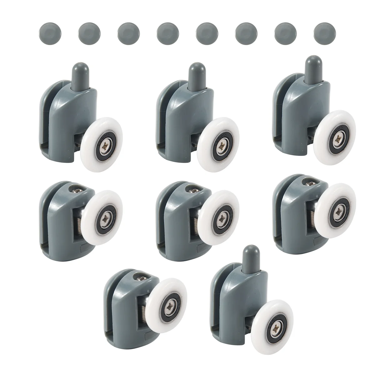 Shower Room Door Roller 8Pc Shower Door Castors Rolls Shower Door Rollers Sliding Roller Guide Spare Parts Glass Pulleys Wheels