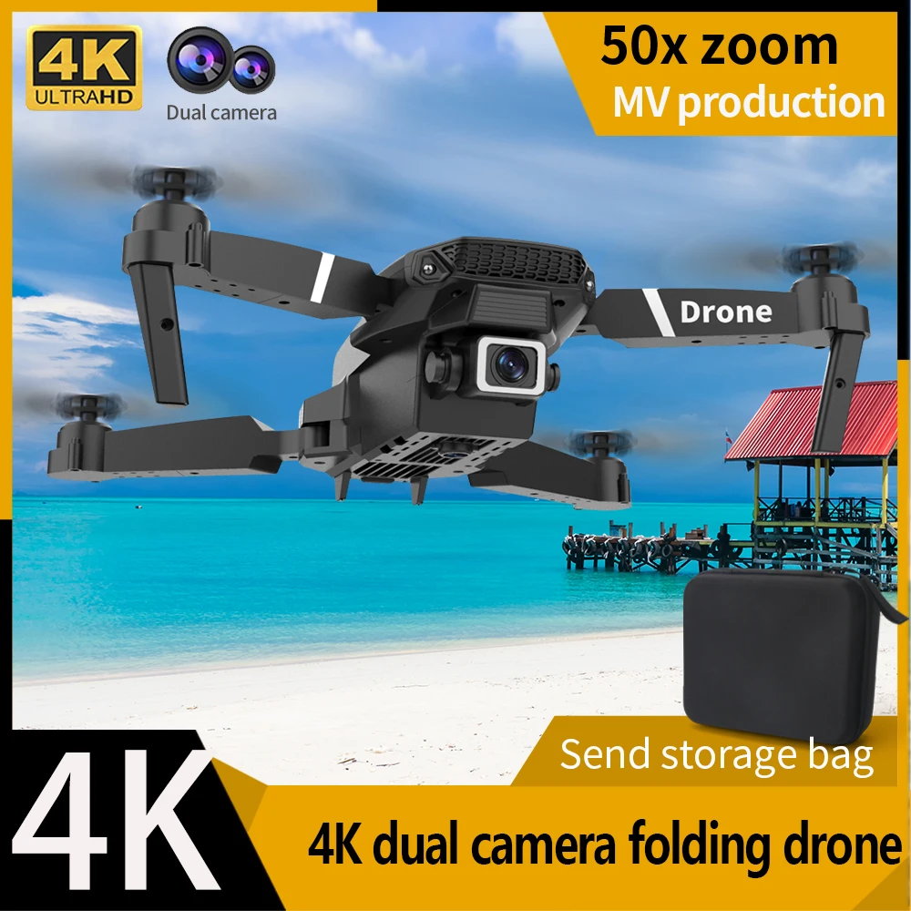 Drone E88 avec Caméra HD, Quadricoptère Pliable, Jouet RC pour Enfants