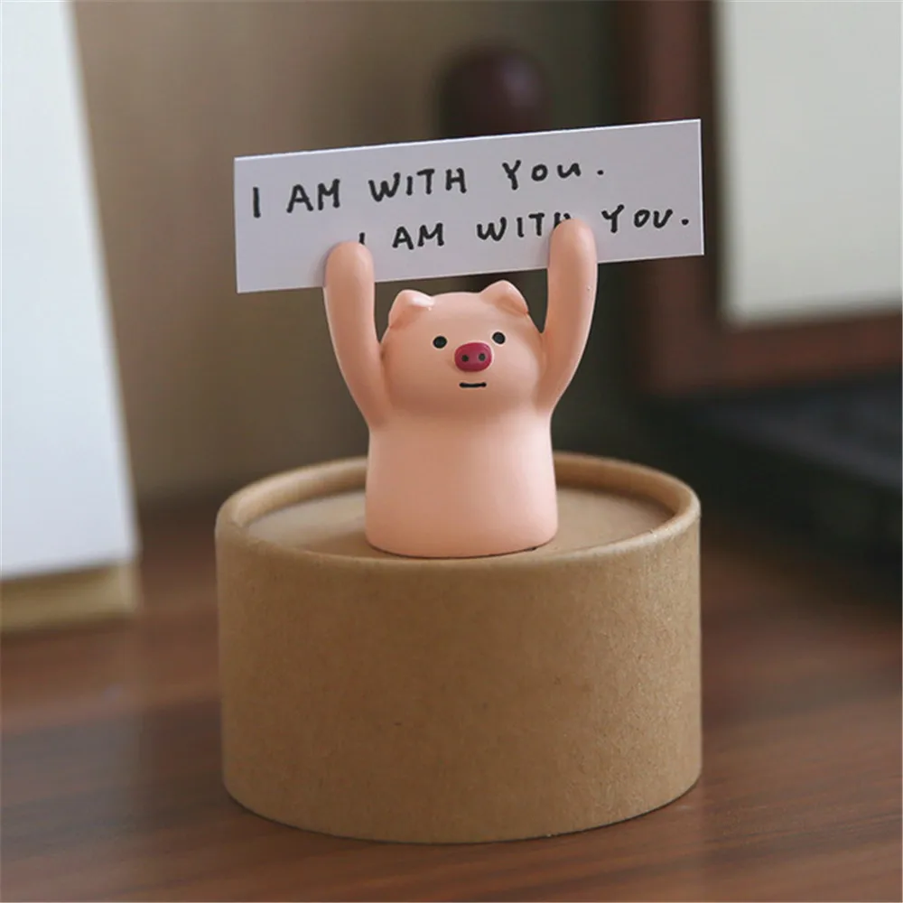 

3D Lovely Pig Panda Cat Frog Shape Photo Clip Card Holder Message Photo Holder Office School Home Desk Decoration Accessories