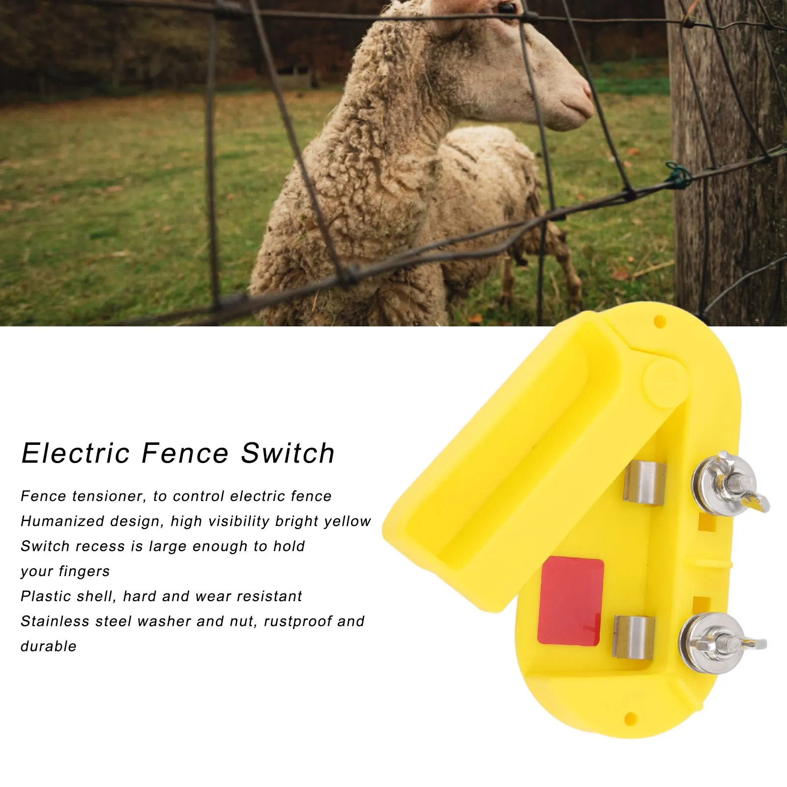 Electric Fence Switch Portable Plastic Fence Wire Tensioner for Livestock Farm 2